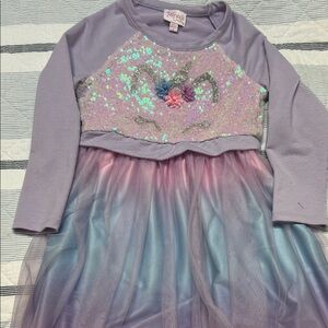 Lilac Sequin Dress with Tulle Skirt